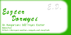 eszter dornyei business card